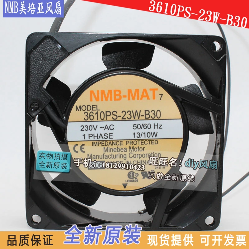 

NEW NMB-MAT Minebea 3610PS-23W-B30 9225 220V 230V 13/10W cooling fan