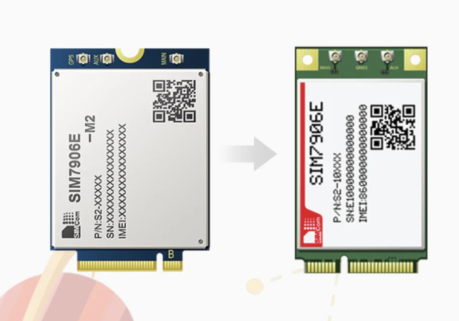 Imagem -05 - Simcom Sim7906e Mini Pcie Sim7906e-m2 M.2 Cat6 4g Lte-a 300m Multi-faixa Lte-fdd Lte-tdd Hspa Mais Gnss Módulo sem Fio M2m