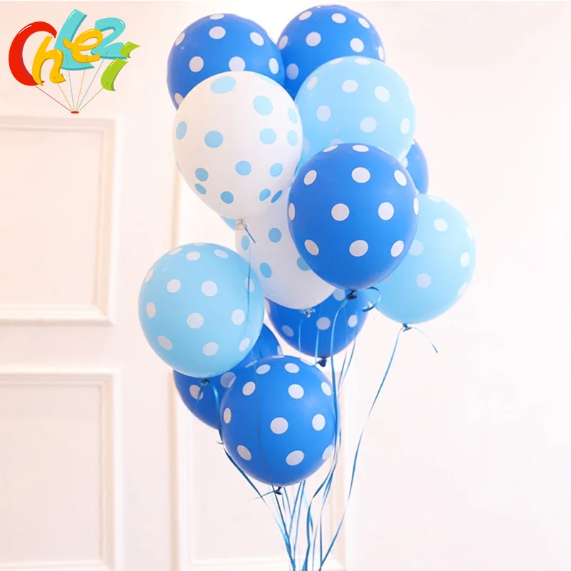 20 sztuk 12 Cal Polka Dot lateksowe balony urodziny dziecka materiały do dekoracji weselnych zabawki dla dzieci balony Multicolor baby shower