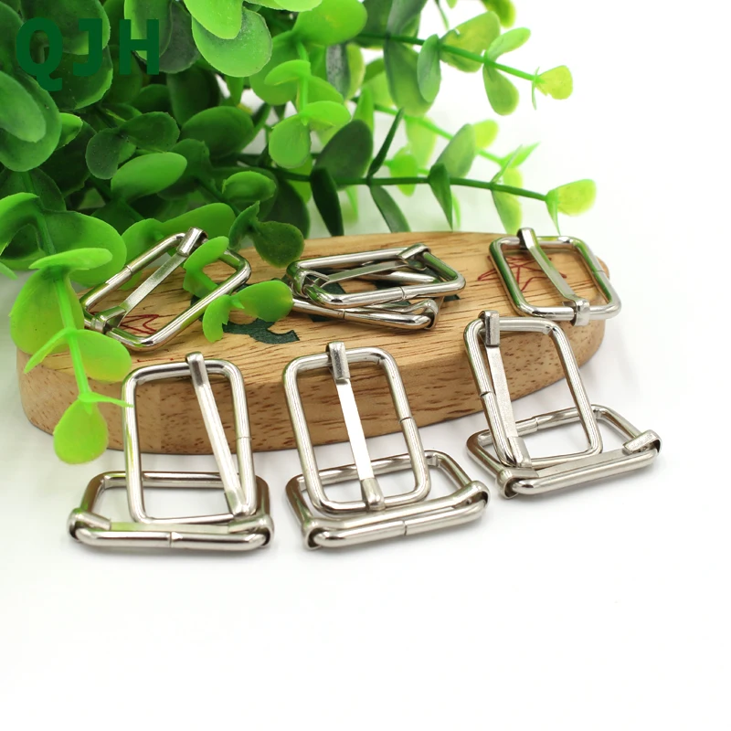 10 unids Metal Wire Slides Tri-Sliding Roller Pin Strap Buckles Adjusting Slider for Bag Buckle Garment Accessories 26mm 32mm