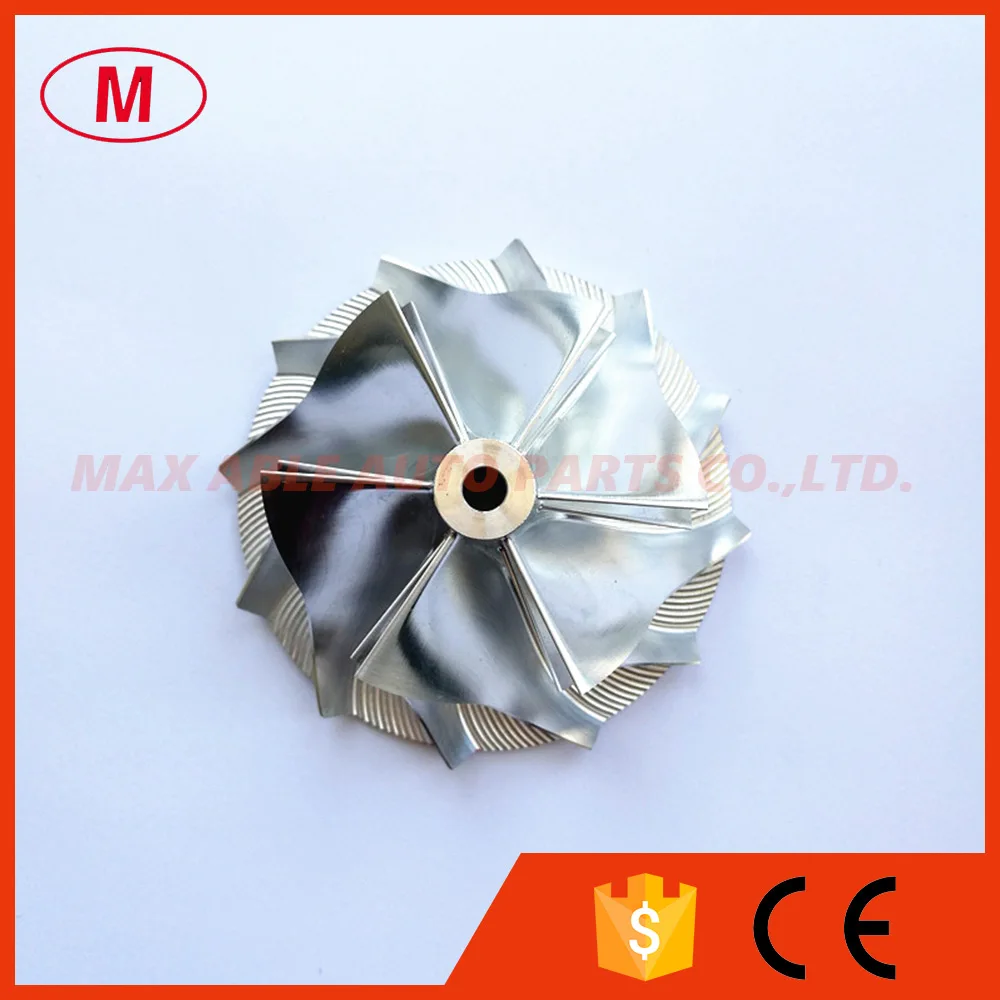 TD04HL Turbocharger Aluminum 2024/Milling/Turbo Billet compressor wheel 51.00/67.00mm 6+6 blades for Turbo CHRA/Core