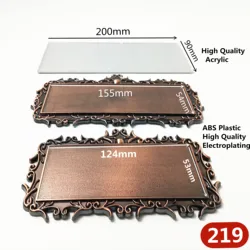 ABS Plastic Imitation Metal Bronze Door Frame House Number Custom Sign Door Number Sticker For Hotel Apartment Villa Door Plate