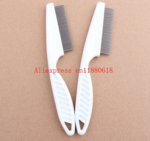 100pcs/lot Free Shipping Hot Sale Pet Dog Hair Flea Comb Stainless Pin Dog Cat Grooming Brush Comb Clean Tool Small & Big size