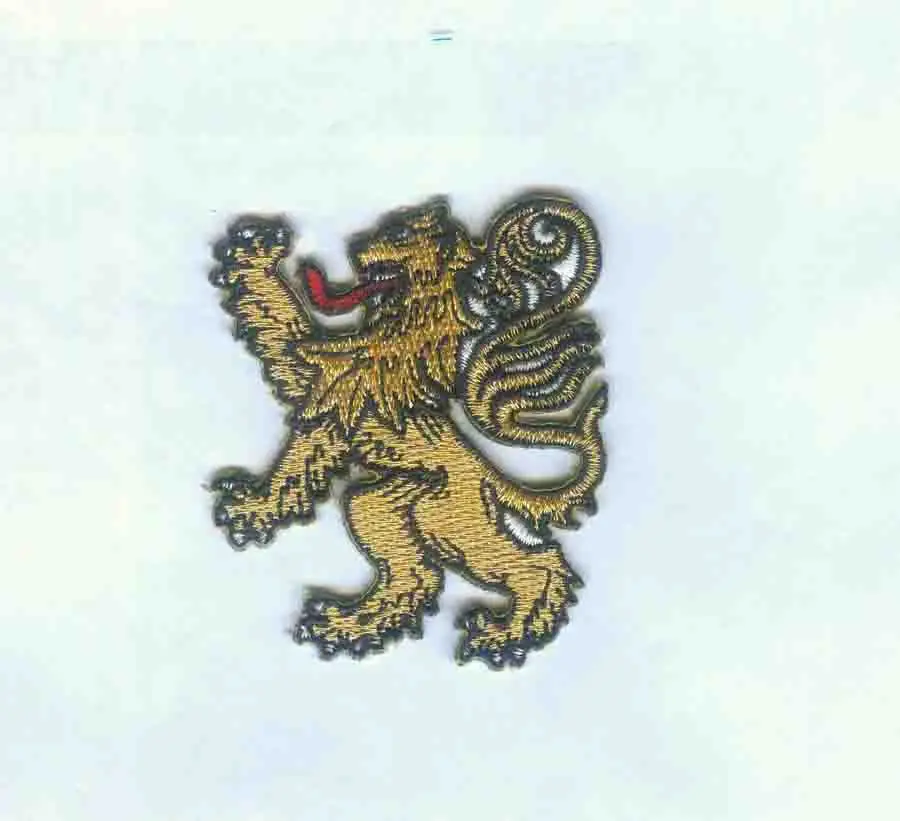 Custom Lion Animal 100% Embroidered With Laser Cut Edge Patch