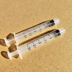 Plastic Syringe 3ml Without Needle injector For Lab and Industrial Dispensing Adhesives Glue , 50pcs