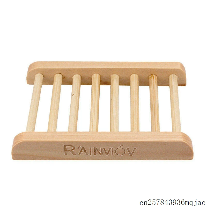 

200pcs Wooden Soap Rack Bamboo Wood Soap Dish Custom LOGO Soap Box