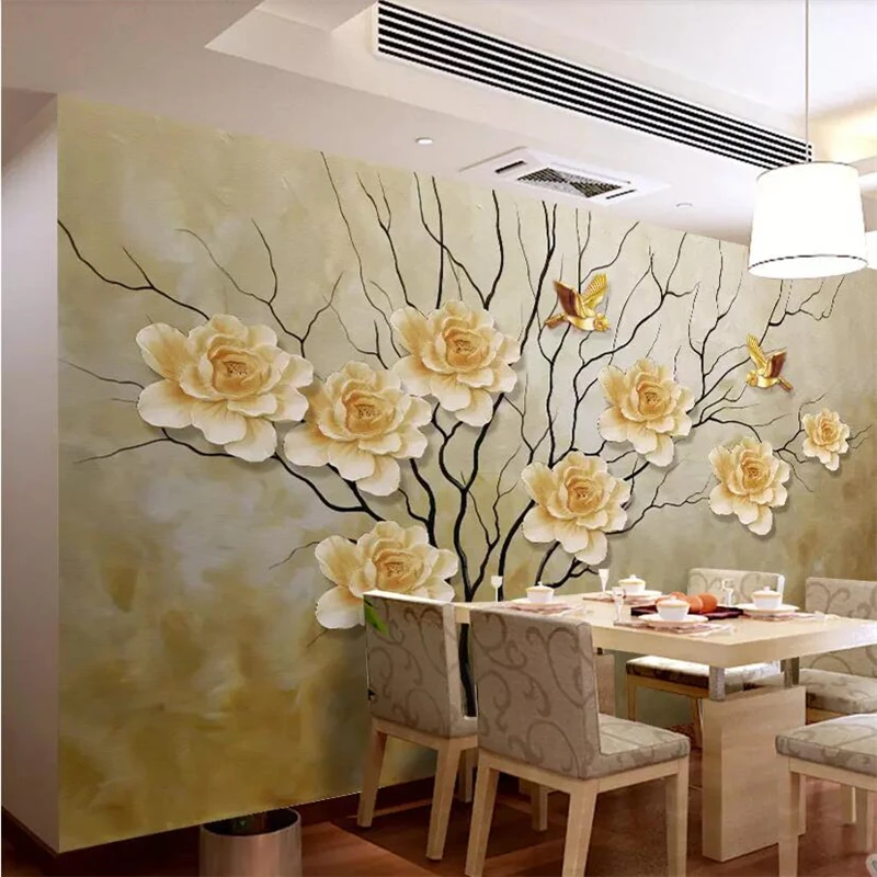 beibehang Custom wallpaper 3d photo mural new Chinese hand-painted tree TV background wall papers home decor papel de parede 3d