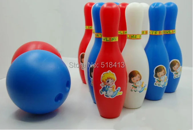 Balle de Bowling pour enfants, Puzzle, jouet Parent-enfant, dessin animé coloré, sport en plastique, jouets classiques pour enfants, cadeaux 2021