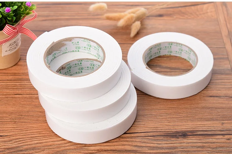 Hand-tearable office learning Hand-made High Viscosity and Strength double-sided adhesive paper white tape