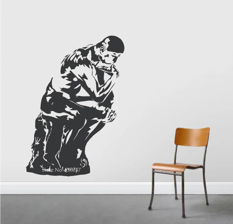 

Rodin's The Thinker Wall Decal Home Decor Living Room Removable Decoration Wall Art Sticker Custom Color Available Decals ZA643