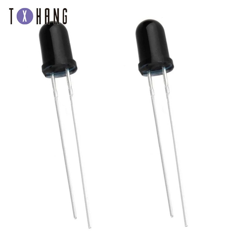 50/100PCS F3/F5 940nm Black DIFFUSED IR LED Infrared Receiving 3mm 5mm Light Receiving Diodes