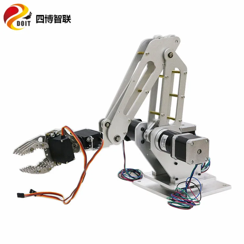 SZDOIT 3DOF Trục Thao Túng Móng Vuốt/Công Nghiệp Cánh Tay Robot Nhận Dạng Màu Sắc Mã Dạy Robot 3D In