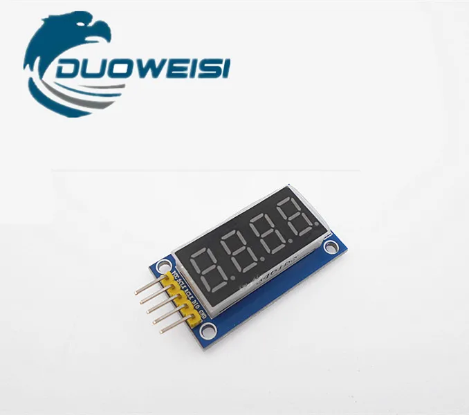 4-digit digital display module LED brightness adjustable with clock point accessories