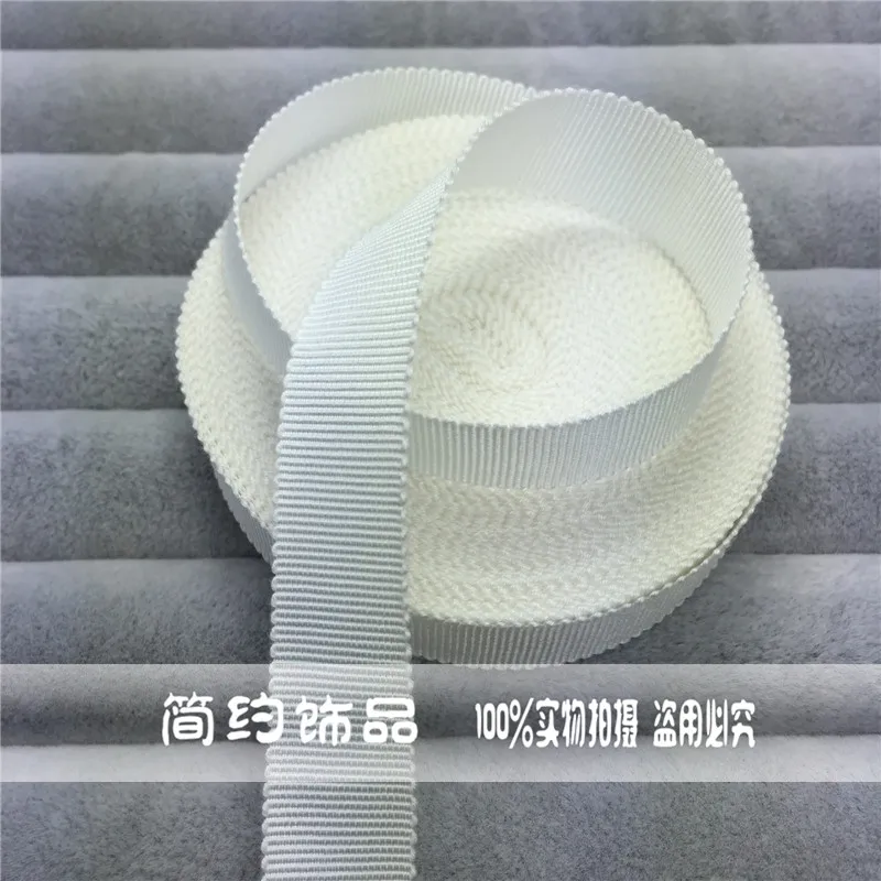 

1.3cm /3.8cm Width Thicker Rice white soft cotton matte smooth wavy border horizontal grain ribbon ribbon ribbon with side band