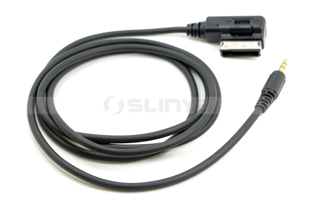 Schwarz Music Interface AMI MMI zu 3,5mm Audio AUX Kabel für VW und Audi A3 A4 A5 A6 A8 q3 Q5 Q7 Auto MP3 Player – Detail 5
