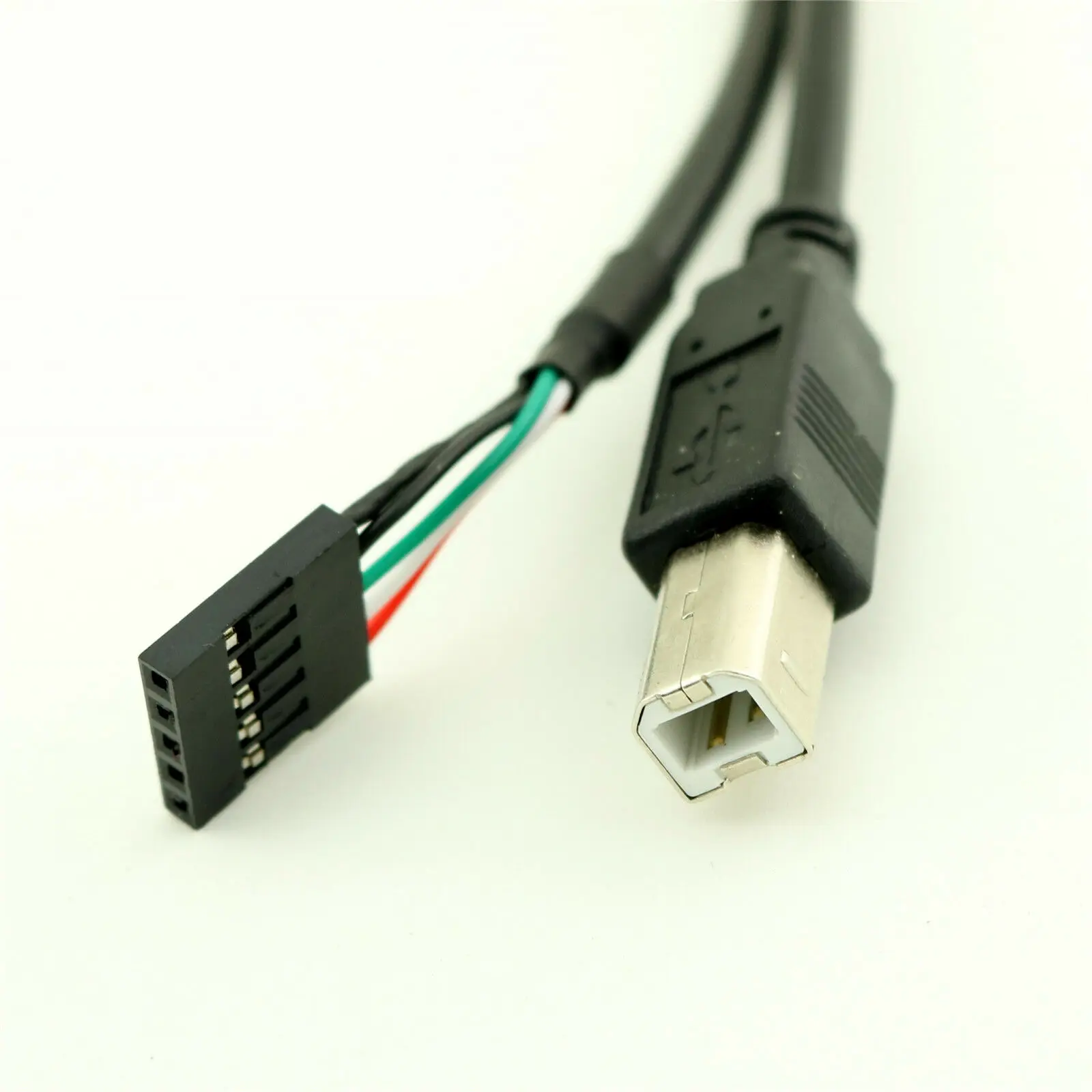 1pcs 50cm USB 2.0 Type B Male to Dupont 5 Pin Female Header Motherboard Adapter Cable