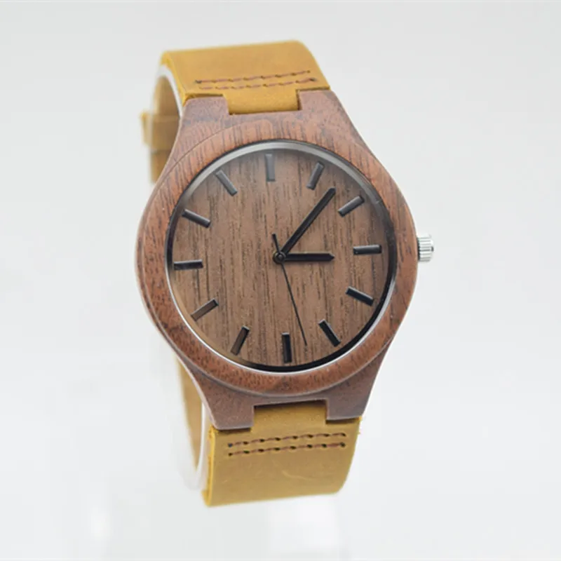 

New Fashion Walnut Wood Watch For Mens Gifts Birthday Gift For Husband And Boyfriend With Japan MIYOTA Movement With Idea Box