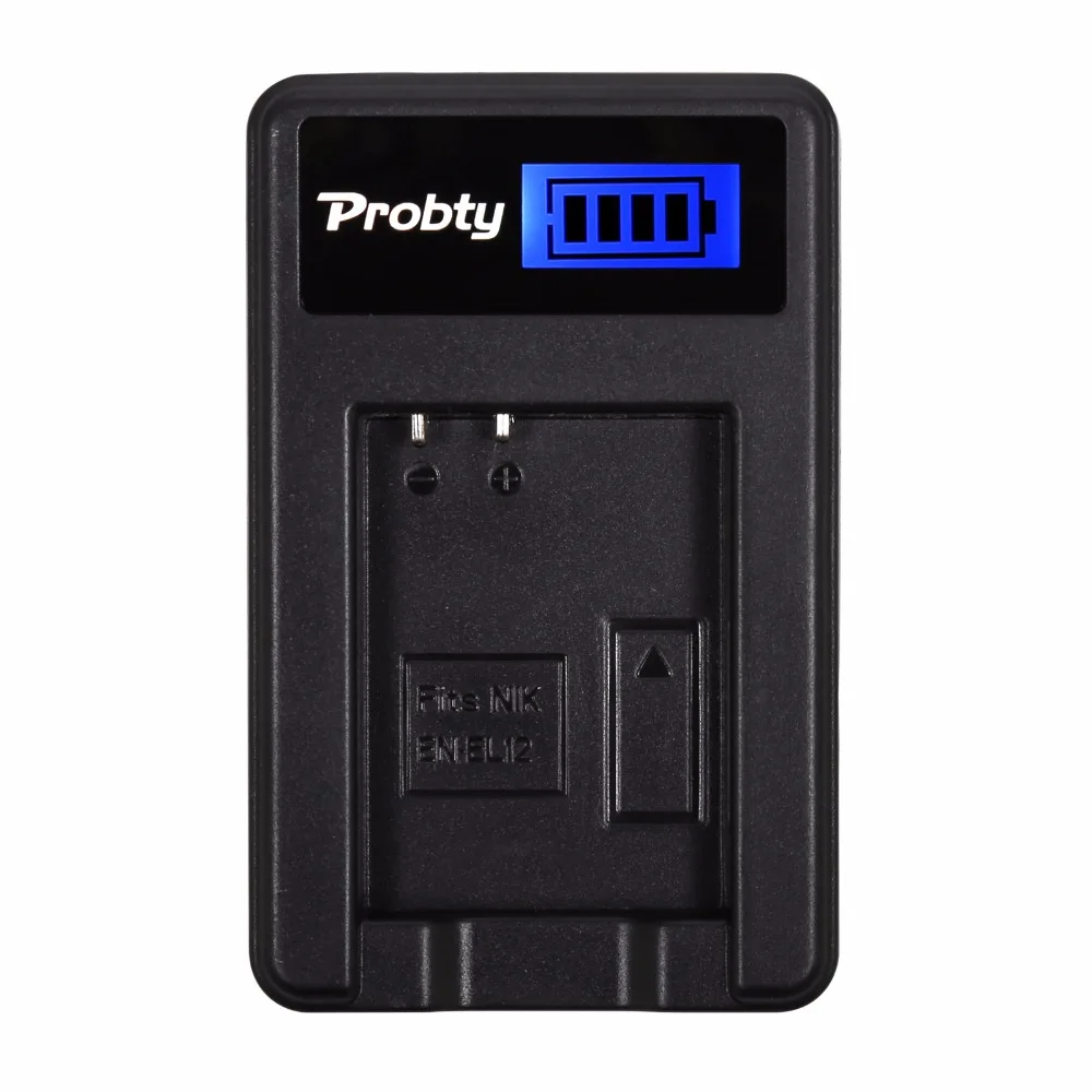 Probty EN-EL12 ENEL12 EN EL12 LCD USB Charger for Nikon Coolpix S9700 AW120 S9900 AW130 AW100 P340 S6100 AW110 S9500 S8100