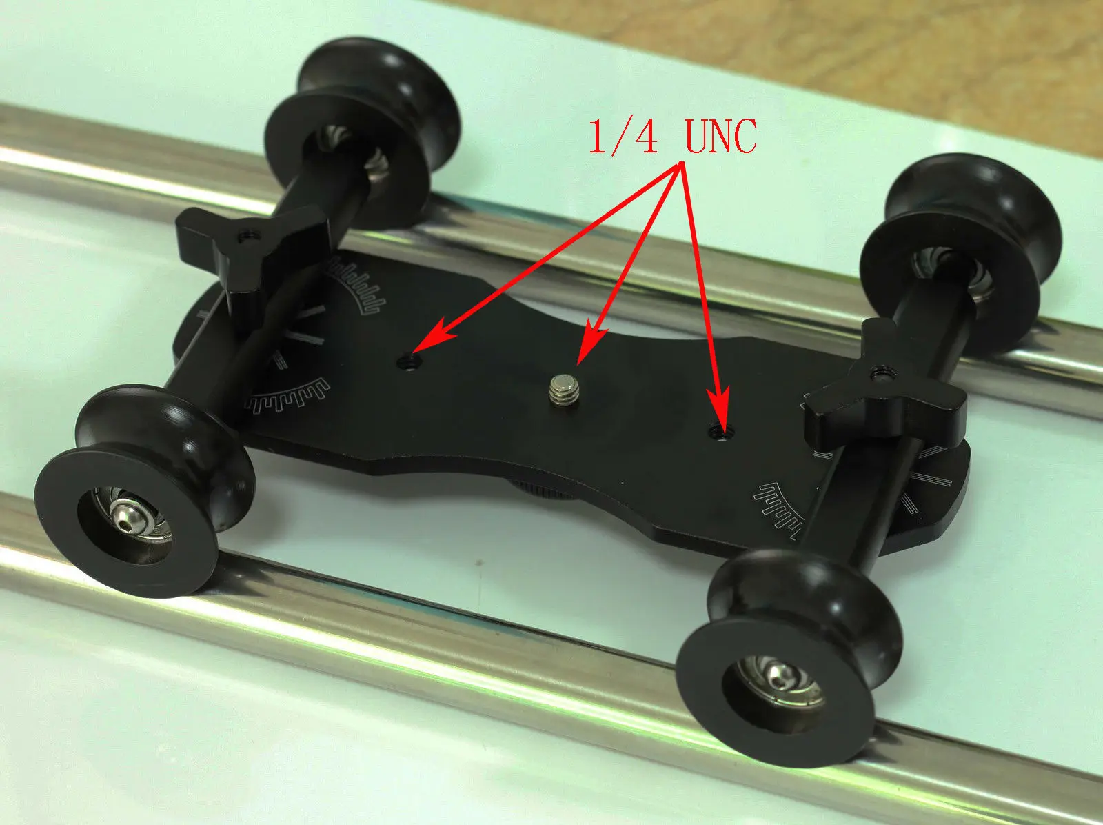 DIY DSLR Video Camera U groove wheel Table Top Compact Dolly Kit for 5D II 5DIII 5D 7 tripod camera