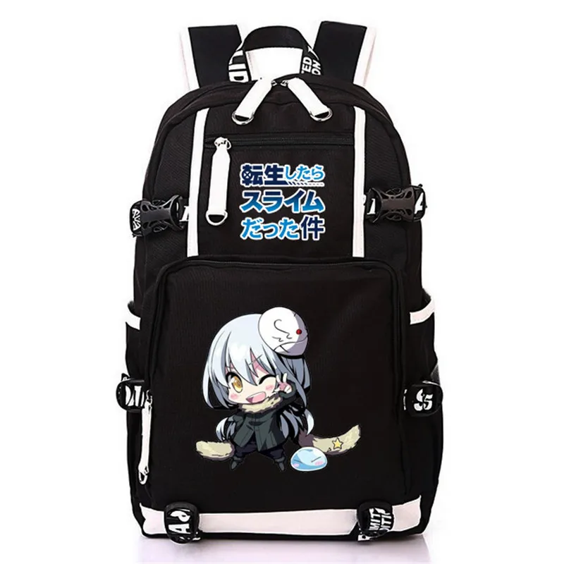 Anime That Time I Got Reincarnated as a Slime Kawaii Women Backpack Canvas School Bags for Teenage Girls Laptop Backpack Rugzak