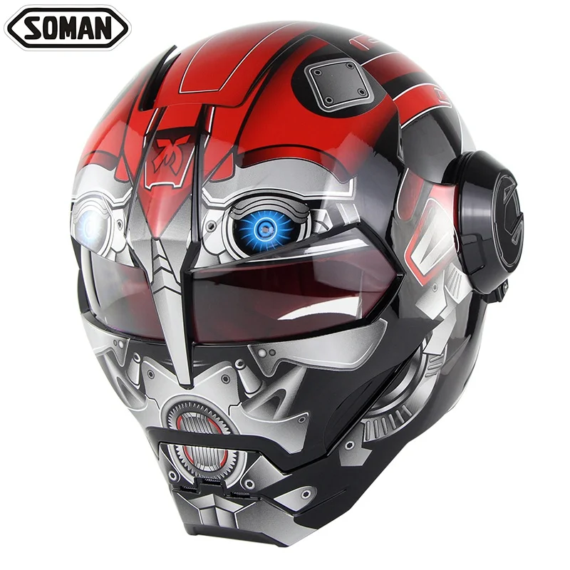 Motorbike Full Face Ironman Moto Capacete Casco Men helmets motorcycle helmet ABS casque moto cross Steet Riding Modular