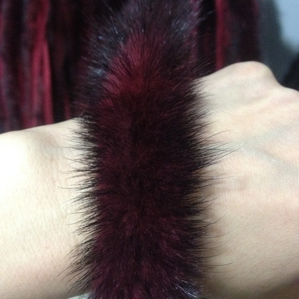 Wholesale cusom color natural mink fur trim real genuine mink fur strips for garment accessory shoe productions