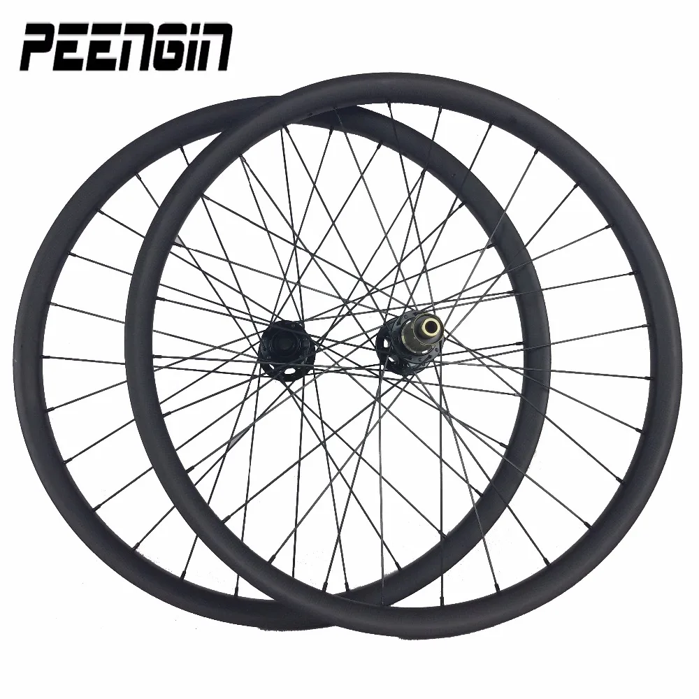 Cycle Carbon Mountain Rim Wheelsets 29er XC 30x30 Novatec Quike Release/Thru Axle Powerway M32/M35 TA Straight Pull Light Hubs