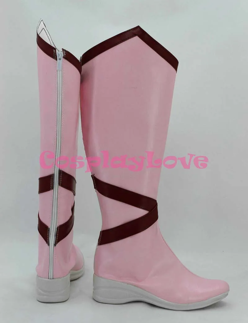 Mais novo personalizado feito japonês anime rosa puella magi madoka magica kaname madoka cosplay sapatos botas longas para o dia das bruxas natal