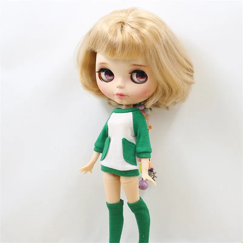 Free shipping 4 colors shirt suitable for 1/6 blyth 30cm high Icy doll and 20cm high middle blyth DIY toys fashion accessiories