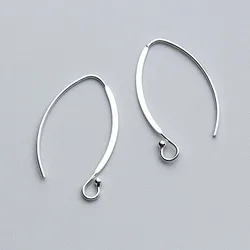 1pair 100% 925 Sterling Silver Earring Hooks 0.8mm Thickness Fashion Handmade Ear Wire Hook DIY Women Jewelry Making Findings