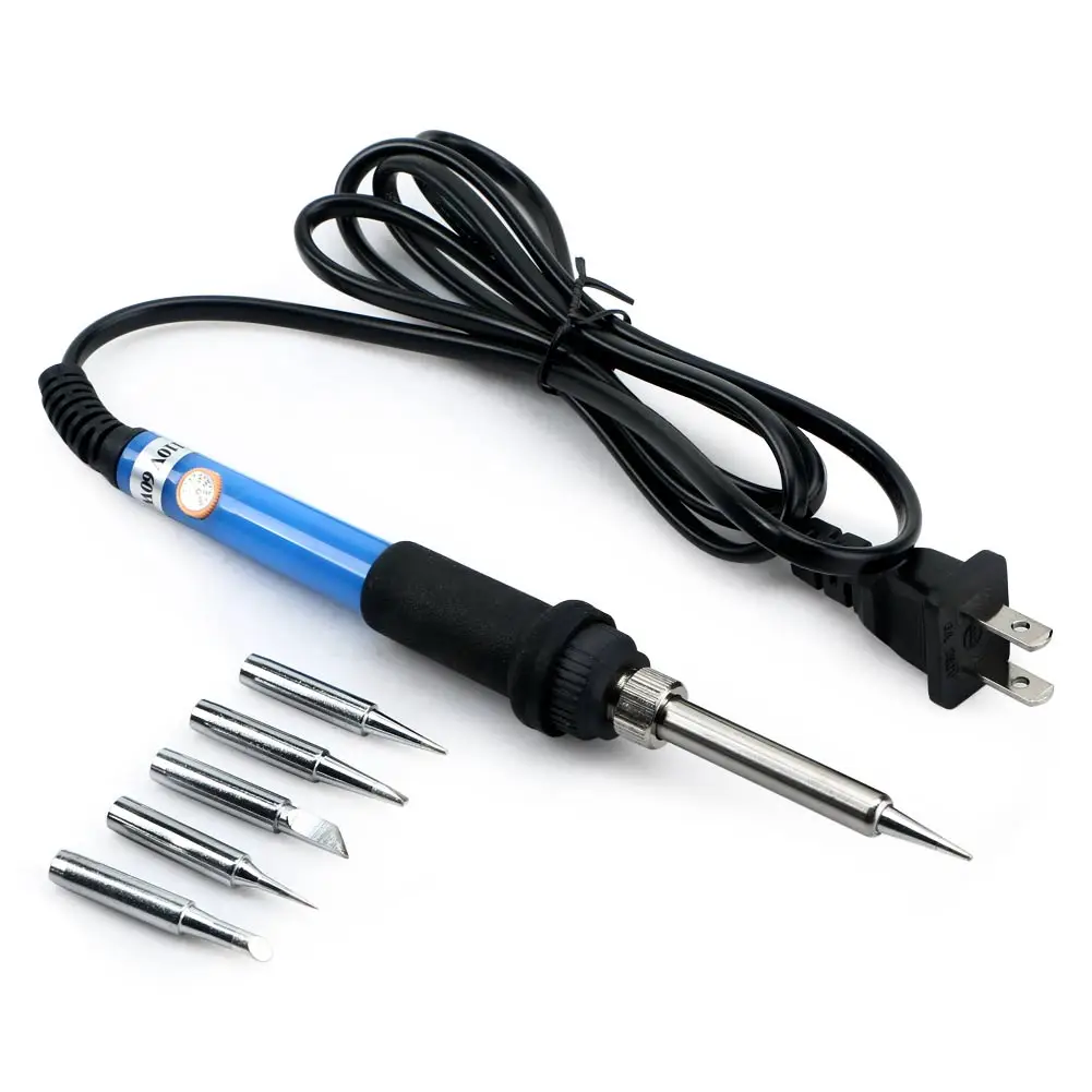 US Plug 110V 60W Adjustable Temperature Electric Welding Gun Soldering Tool Heat Pen With Soldering Iron 5 Tips Repair Hand Tool