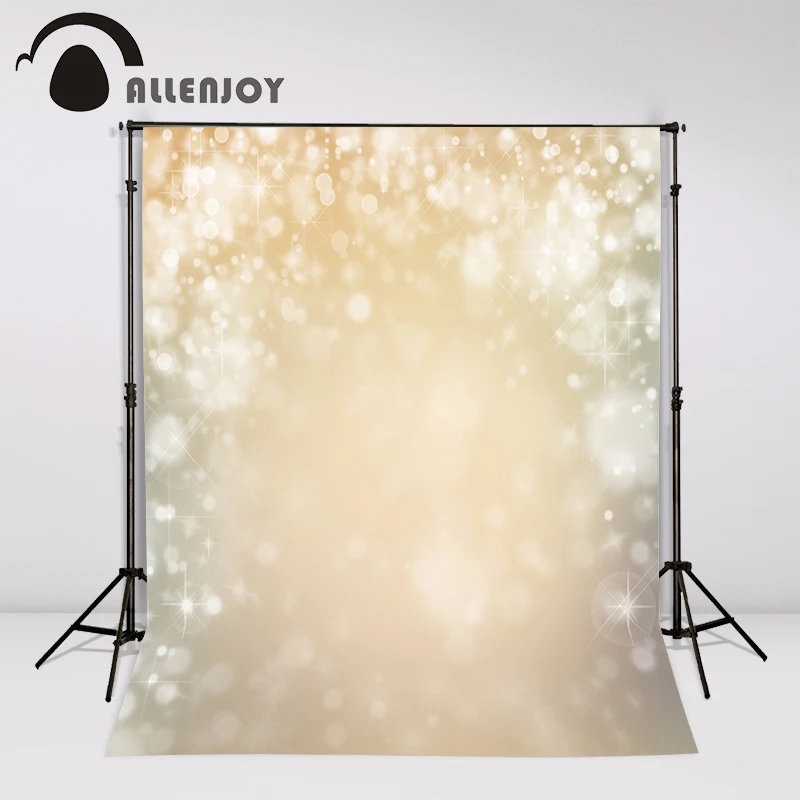 Allenjoy foto background Golden stars bright beautiful snow bokeh Photophone backgrounds for photo studio studio backdrops