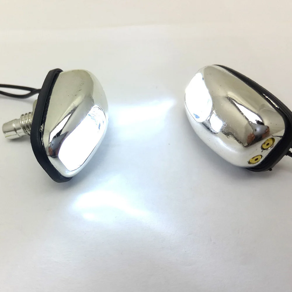 1 Pair Wiper Washer Eyes Spout Windshield Glass Water Jet Spray Nozzle Windshield White LED Light Car Water Spray Lamp