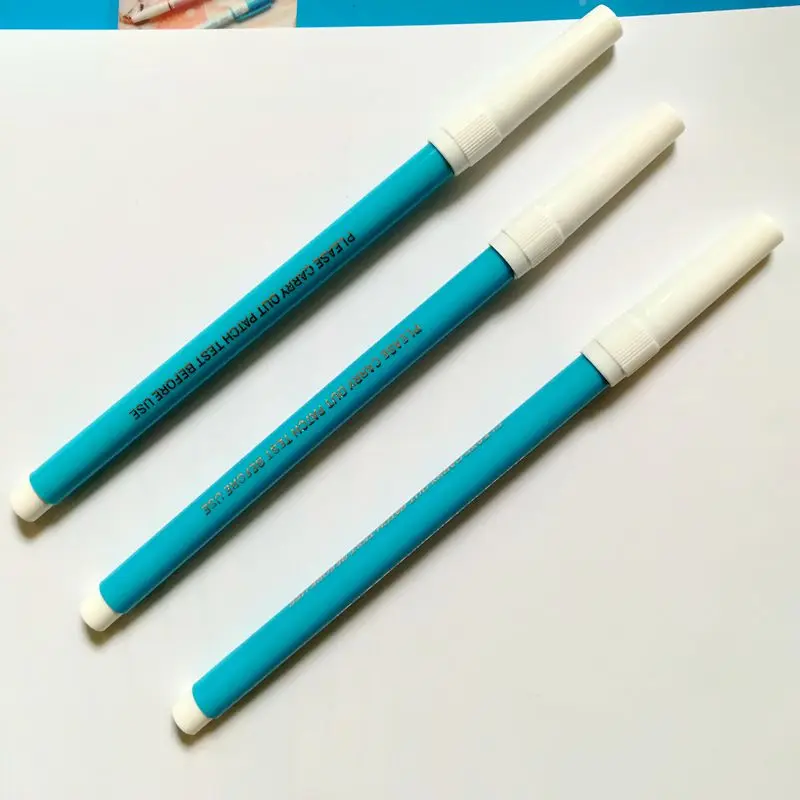 Blue Fabric Marker Water Soluble Clothing Markers 3 Pcs Water Erasable Pen  Automatically Disappear Pen Sewing Chalk Marker