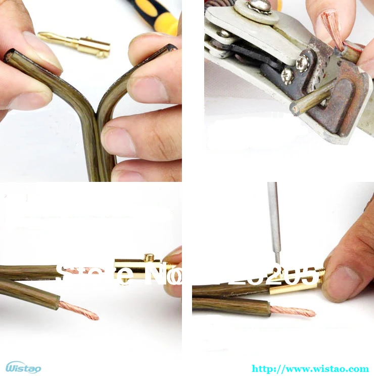 قابس موز نحاسي عالي النقاء ، موصل 4N OFC ، طلاء ذهبي 24K ، الخيار الأول لصنعك HIFI ، DIY ، شحن مجاني