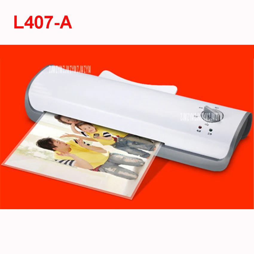 L407-A A4 Photo Laminator Office Hot&Cold Thermal Laminating Machine Professional For A4 Document Photo PET Film Roll Laminator