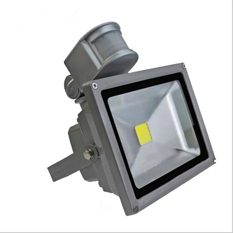 led flood light spotlight lamp 50W motion detective sensor 220V 10W20W30W street lamp floodlight outside lights with PIR sensor