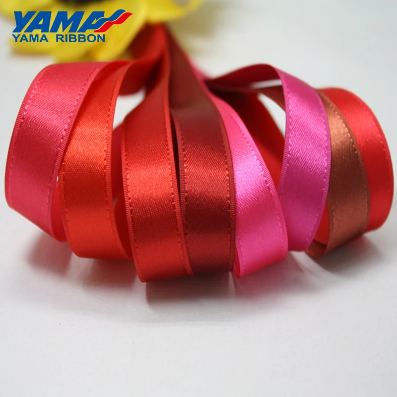 YAMA-Taffeta Edge Ribbon, Fancy Ribbons, DIY Gifts Crafts, Webbing, Handmade, 9, 16, 22, 38mm, 1/4, 3/8, 5/8, 7/8, 1.5 inch, 100