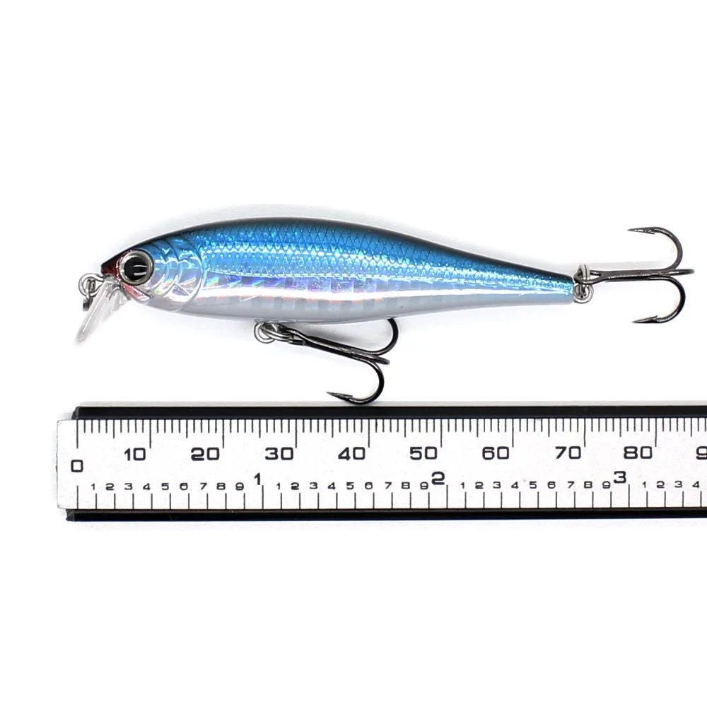 AOCLU-Hard Minnow Lure for Rock, Boat, Sea Bass, Tuna Fishing, 10 # VMC Hook, Rattle Make Noise, Sinking Wobbler, 65mm, 5.5g