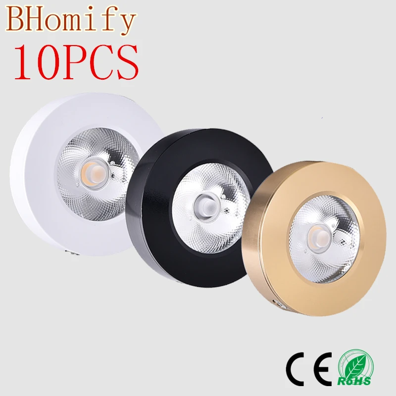 Downlight  Ultrathin surface mounted Led cob spot light lamp bulb 3w 5w7w 10w 15w 220V ceiling recessed Light Indoor Lighting