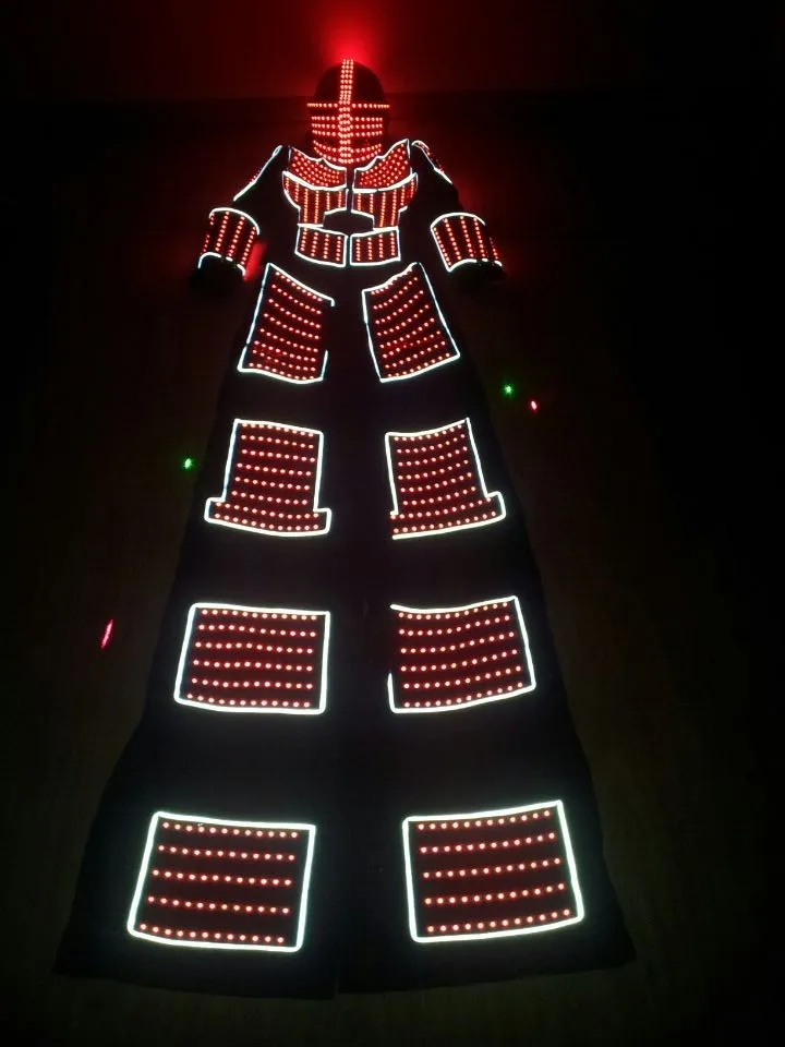 Kryoman-traje de ROBOT LED, Ropa de baile Tron, envío gratis por DHL