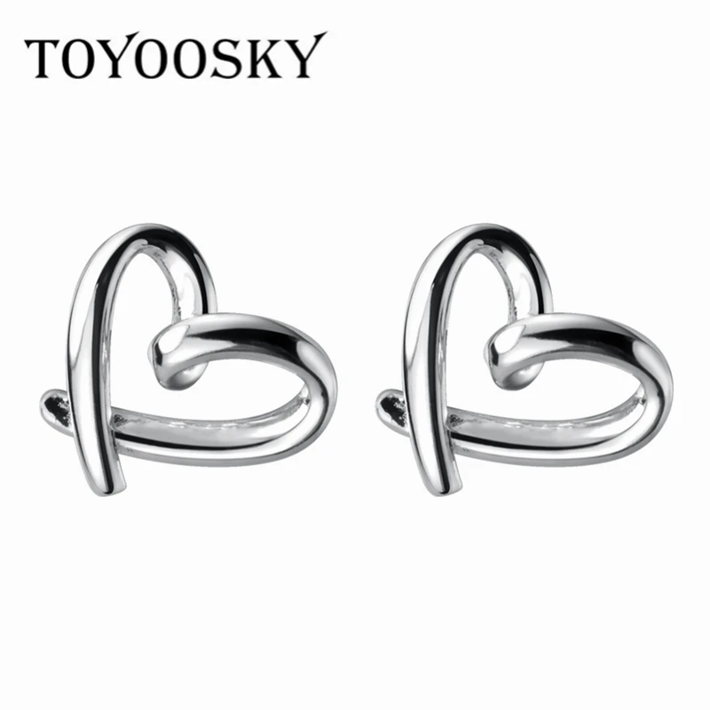 100% Real 925 Sterling Silver Mini Size Small Hollow Heart Shape Stud Earrings Jewelry for Womens Dropshippers Factory Price