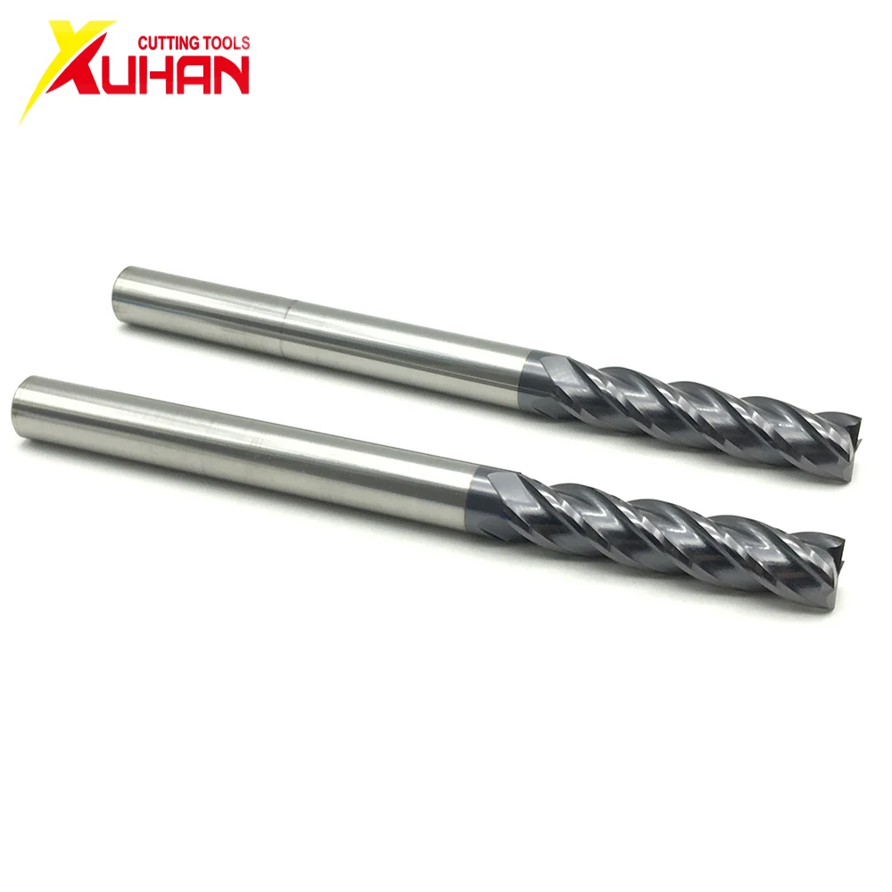 4 الناي Φ12.0 * 12D * 150L HRC50 آلة تحكم رقمي بالكمبيوتر الصلبة كربيد endmill التنغستن الصلب قاطعة المطحنة نهاية مطحنة أداة القطع endmill