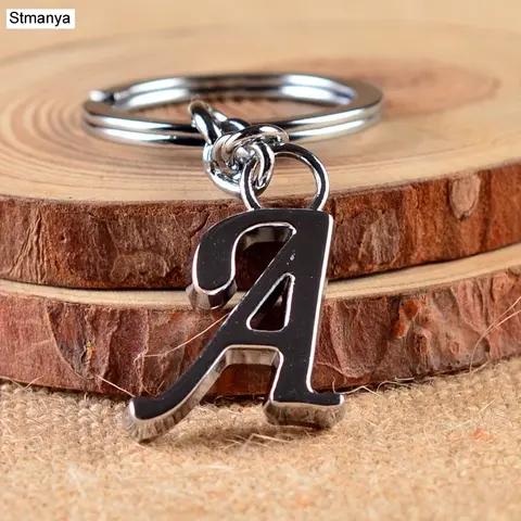 DIY Silver Letter Keychain A-Z Stmanya