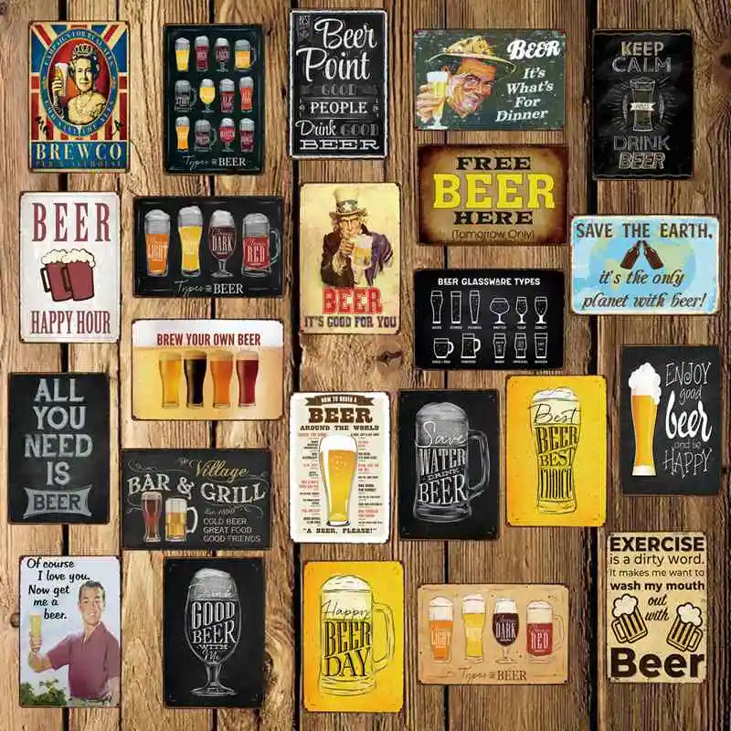 [ Mike86 ] Funny Beer BREWCO WINE OF WORLD Tin Sign Custom Poster Personality Classic Metal Painting Decor Art FG-5121