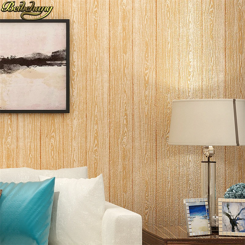 beibehang Plain wood grain wallpapers for living room decoration Mediterranean stripe wallpaper for walls 3 d wall paper roll