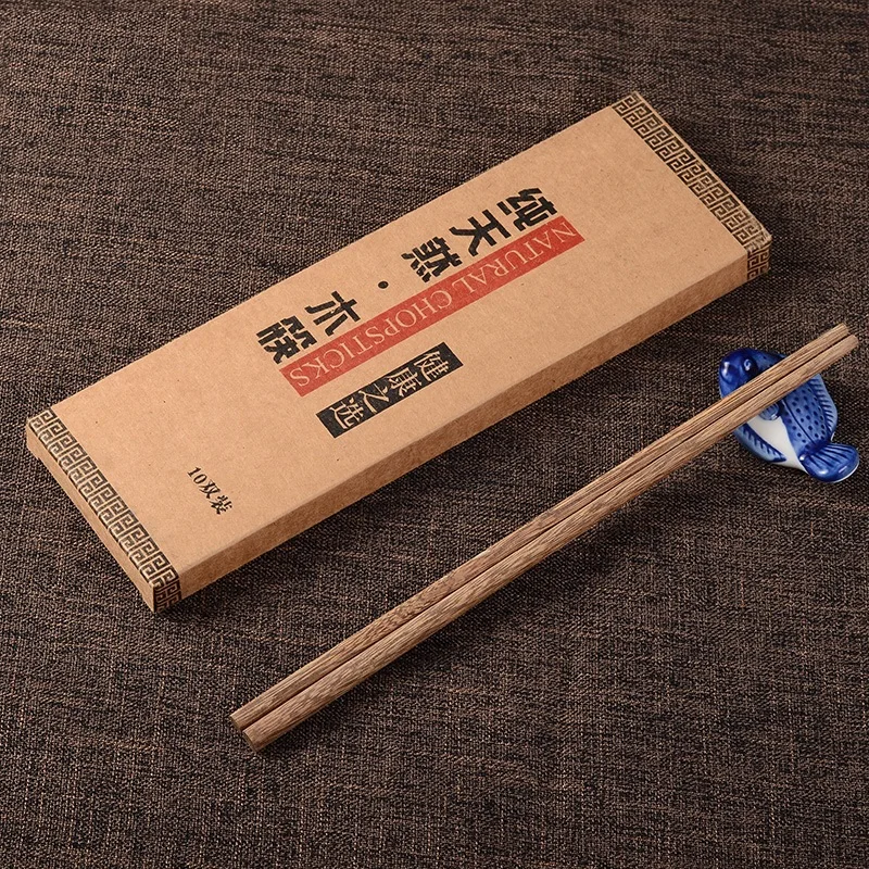 10 Pairs Chopsticks Natural Wood No Paint Japanese Style