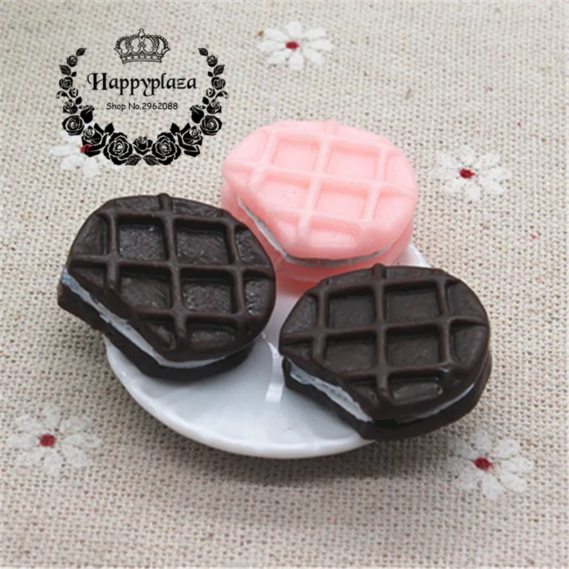 10pcs Cute 3D Resin Fake Chocolate Muffin Flatback Cabochon Accessories DIY Craft  Decoration,20*24mm