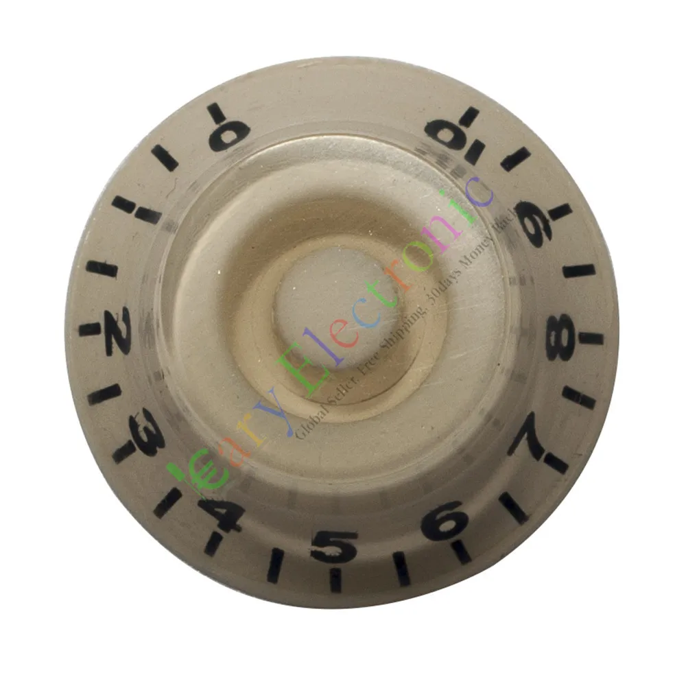 Venta al por mayor y al por menor, 10 unidades, 26mm, Pedal superior con falda, perilla blanca, amplificador de tubo de guitarra, tono de volumen, piezas de audio, envío gratis