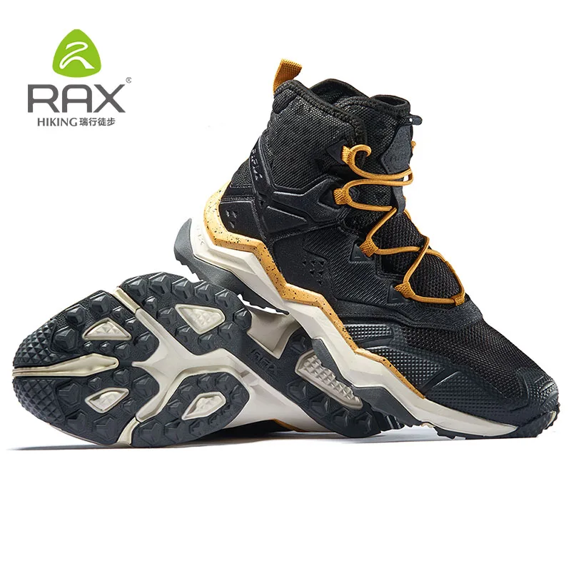 RAX Men Winter Outdoor Sports Shoes Hiking Boot Warm Mountain Trekking Anti-slip Shoes Outdoor Comfortable Shoes Men Breathable